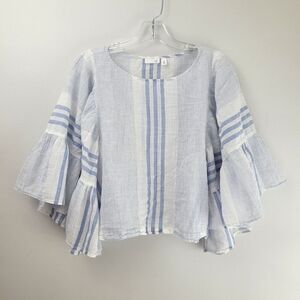 BP ruffled bell sleeve peasant blouse